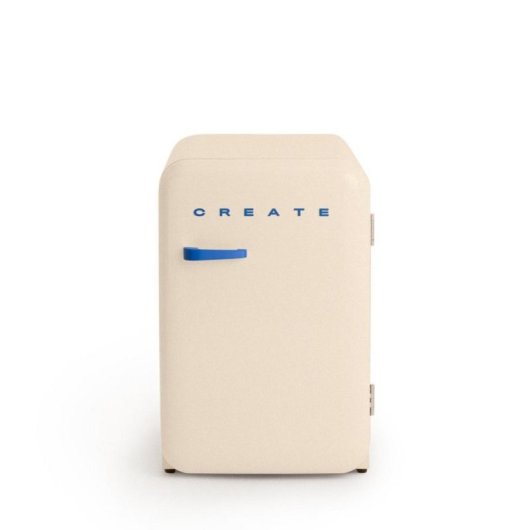 Frigorífico Mini Retro 107L Estética años 50 ECO Friendly Beige F