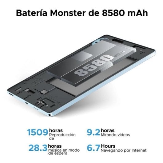 Tablet DOOGEE U11 11" 16GB 128GB 90Hz Widevine L1 Octa-Core Android 15 Batería 8580mAh