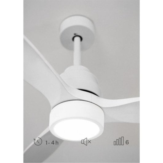 Create Wind Stylance Ventilador de Techo Con Motor DC ,Luz y Controlador de pared + Mando 40w Blanco