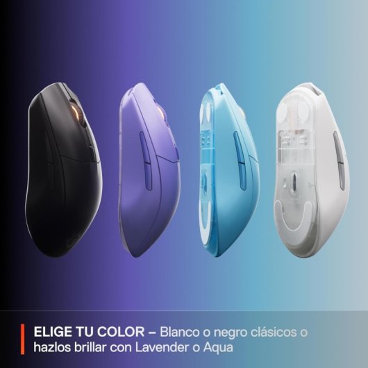 Ratón SteelSeries Rival 3 Wireless Gen 2 gaming inalámbrico 18000 DPI RGB 6 botones Blanco