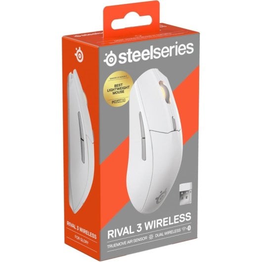Ratón SteelSeries Rival 3 Wireless Gen 2 gaming inalámbrico 18000 DPI RGB 6 botones Blanco