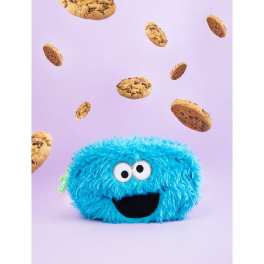 Estuche Felpa Barrio Sesamo Monstruo De Las Galletas
