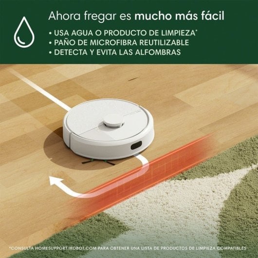 iRobot Roomba 105 Combo Robot Aspirador y Friegasuelos 7000Pa Blanco + Pack de 3 rodillos de limpieza