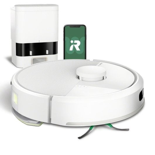 iRobot Roomba 105 Combo Robot Aspirador y Friegasuelos 7000Pa Blanco + Pack de 3 rodillos de limpieza
