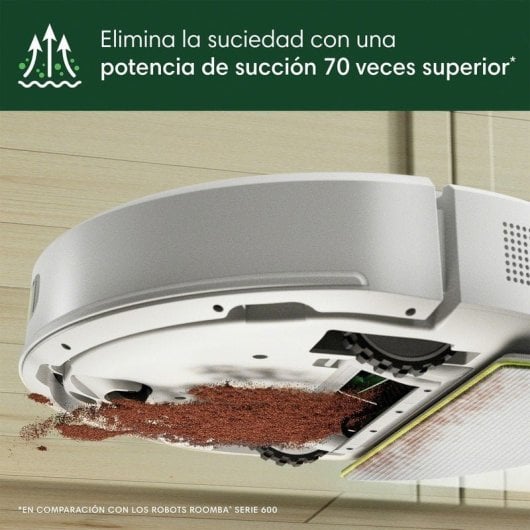 iRobot Roomba 105 Combo Robot Aspirador y Friegasuelos 7000Pa Blanco + Pack de 3 rodillos de limpieza