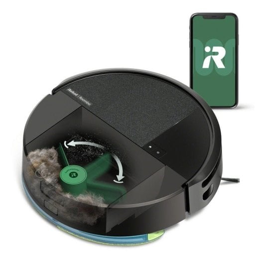 iRobot Roomba 205 Combo DustCompactor Robot Aspirador y Friegasuelos 7000Pa Negro + Pack de 3 rodillos de limpieza