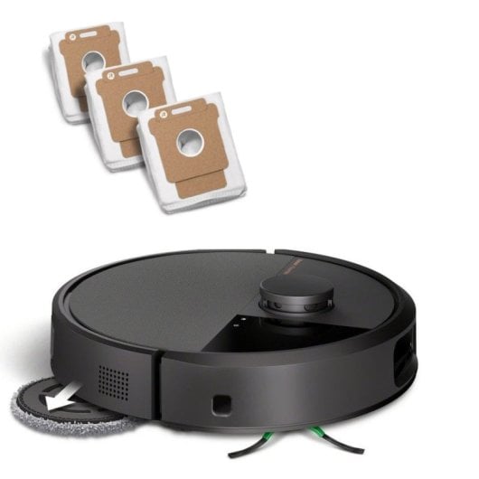 iRobot Roomba Plus 505 Combo Robot Aspirador con Base AutoWash Multifunción y Autolimpiable Negro + Pack de 3 bolsas