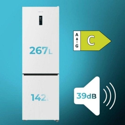 Réfrigérateur Combiné Cecotec Bolero CoolMarket Total No Frost 185 cm 409 L C Blanc