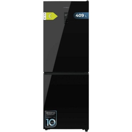 Cecotec Bolero CoolMarket Combi 409L Frigorífico 185cm Clase C Cristal Negro No Frost