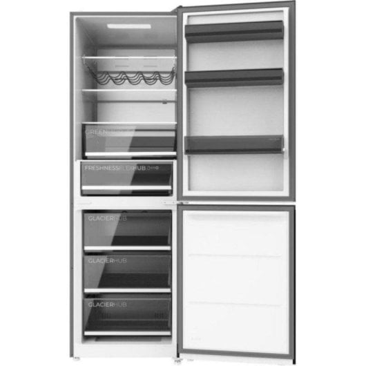 Réfrigérateur Combiné Cecotec Bolero Combi 409 Black Glass Total No Frost 185 cm 409 L C Noir Verre