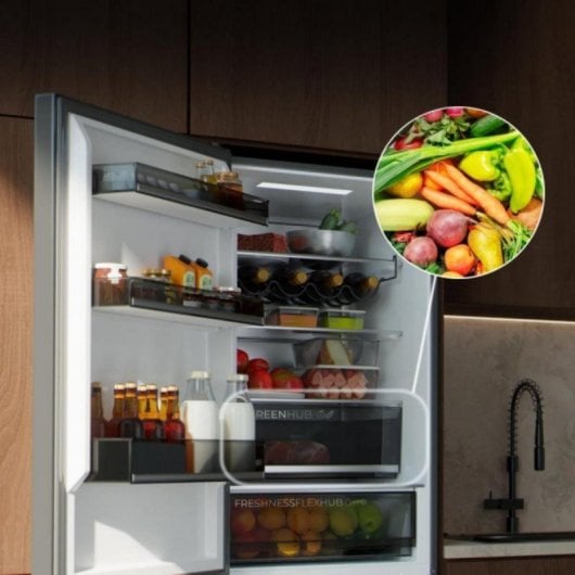 Cecotec Bolero CoolMarket Combi 409L Frigorífico 185cm Clase C Cristal Negro No Frost