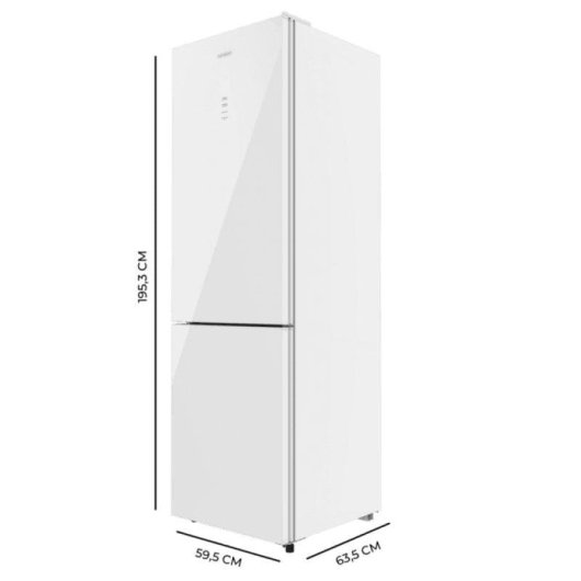 Cecotec Bolero CoolMarket Frigorífico Combi 195cm 333L E Cristal blanco No Frost Inverter