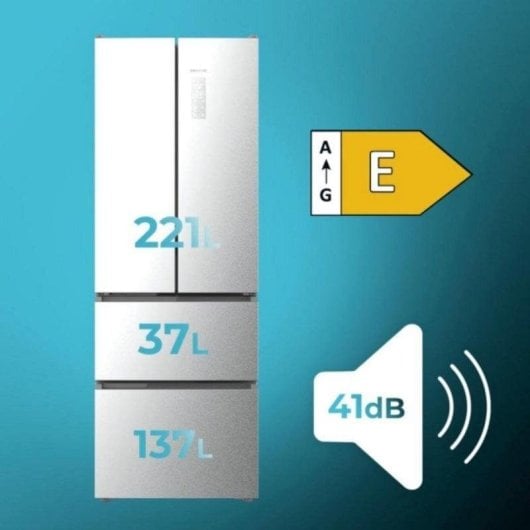 Réfrigérateur Combiné Cecotec Bolero CoolMarket Combi F2D Total No Frost 185 cm 395 L E Inox