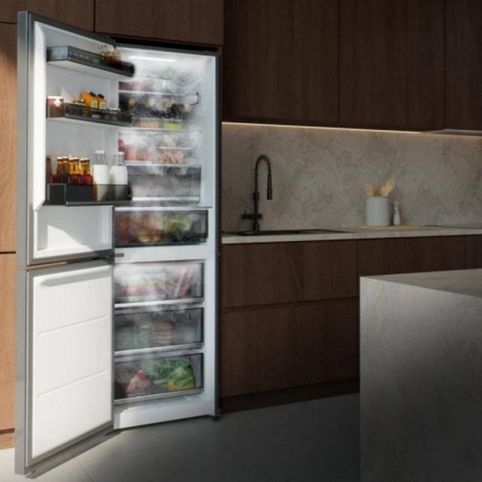 Cecotec Bolero Frigorífico Combi Total No Frost 185cm 409L Clase E Cristal Negro