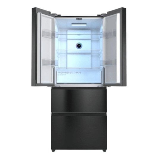 Frigorífico Cuatro Puertas Cecotec Bolero CoolMarket F2D 403 Total No Frost 185 cm 403L E Negro Display Inverter
