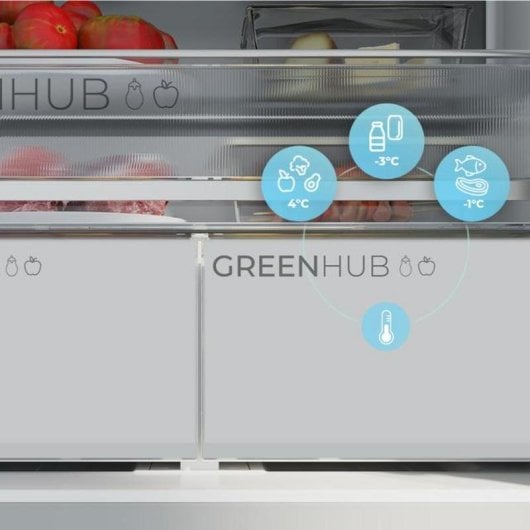 Kühlschrank Vier Türen Cecotec A01_EU01_109112 Total No Frost 190cm 456L E Schwarz Inverter