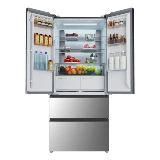 Frigorifero Quattro Porte Cecotec Bolero CoolMarket F2D 458 SBI Total No Frost 189cm 458L E Inox Display LED Inverter