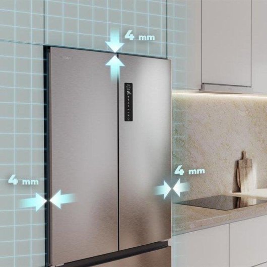Frigorifero Quattro Porte Cecotec Bolero CoolMarket F2D 458 SBI Total No Frost 189cm 458L E Inox Display LED Inverter