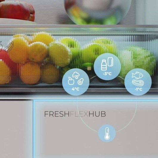 Frigorifero Quattro Porte Cecotec Bolero CoolMarket F2D 458 SBI Total No Frost 189cm 458L E Inox Display LED Inverter
