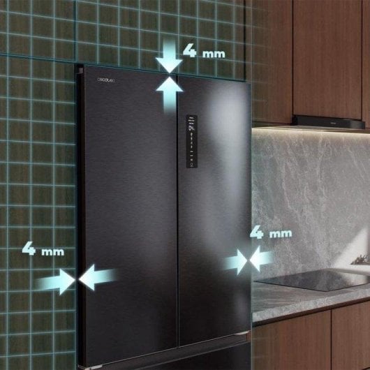 Kühlschrank Vier Türen Cecotec Bolero CoolMarket F2D 458 SBI Dark E Total No Frost 189 cm 458L E Schwarz