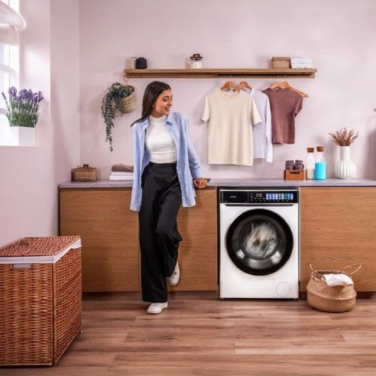 Lavadora Cecotec Bolero DressCode 8970 Carga Frontal 8 kg 1400 rpm A Blanca Puerta XXL Vapor