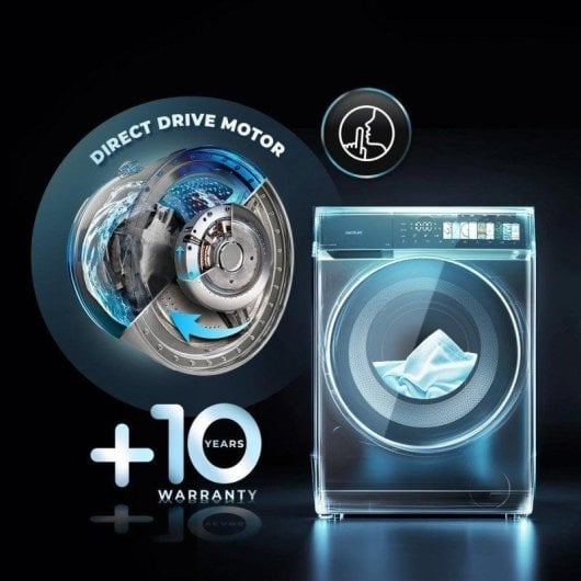 Lavadora Cecotec Bolero DressCode 8970 Carga Frontal 8kg 1400rpm A Steel Vapor Panel FullColor