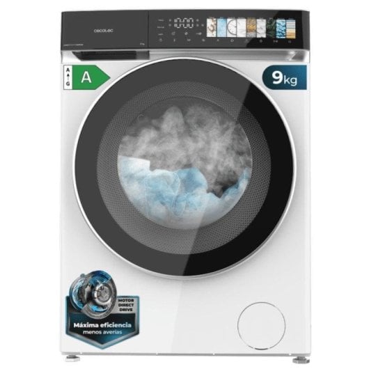 Lavadora Cecotec Bolero DressCode 9970 Carga Frontal 9 kg 1400 rpm A Blanca Vapor SteamMax
