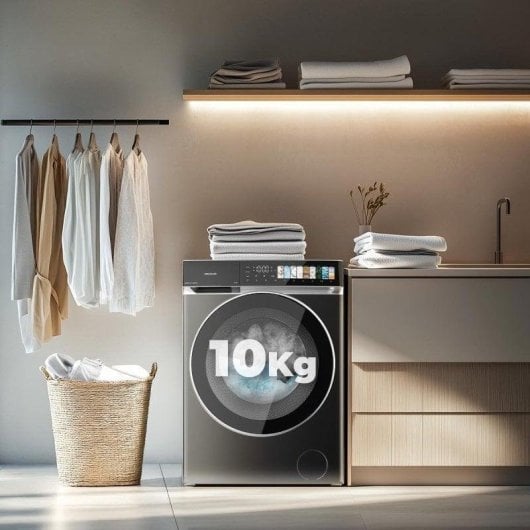 Lava-linge Cecotec Bolero DressCode 10970 Hublot 10kg 1400rpm A Acier Vapeur