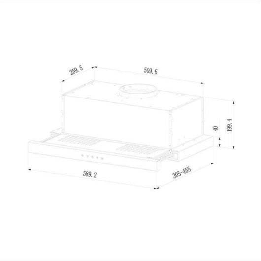Campana extractora Cecotec Bolero Flux TLT 604000 Évacuation/Recirculation 60cm Touch Inox LED