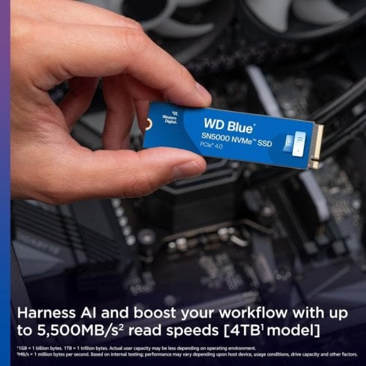 WD Blue SN5000 1TB Disco SSD M.2 PCIe 4.0 NVMe Gen4 Bulk