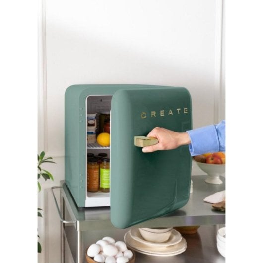 Frigorífico Retro Compacto 48L Eco Friendly R600a Verde F