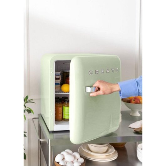 Mini Frigorífico Retro 48L Gas R600a Verde F