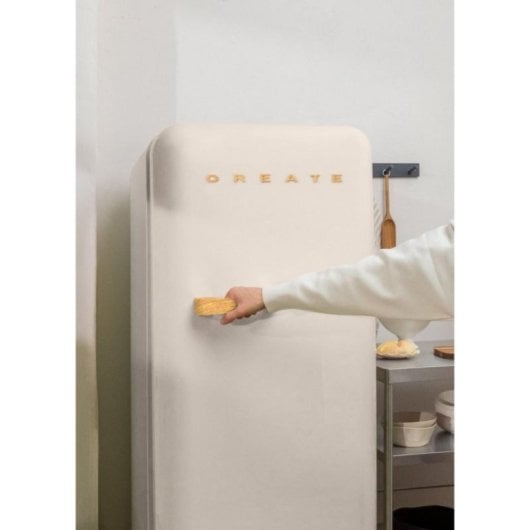 Create Frigorífico Una Puerta Retro 281L R600a Eco Friendly 150cm Blanco Roto D