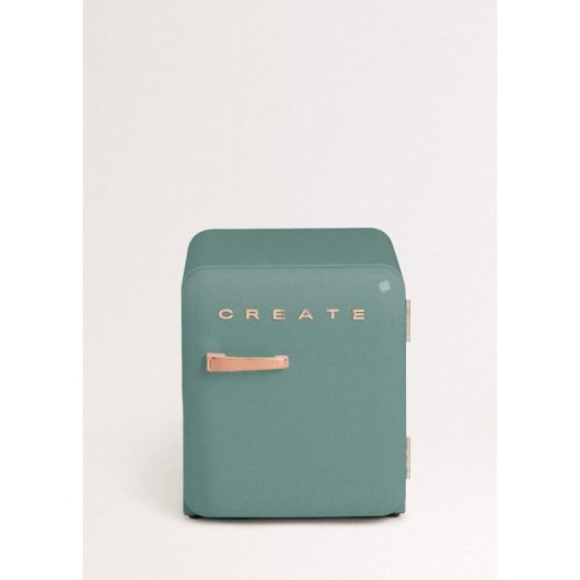 Create Frigorífico Una Puerta Retro 48L Gas R600a Verde/Rosa F
