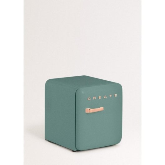 Create Frigorífico Una Puerta Retro 48L Gas R600a Verde/Rosa F