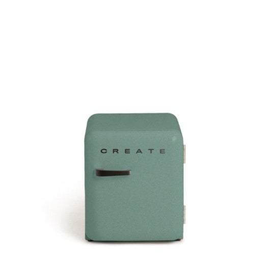 Frigorífico Retro Mini 48L ECO Friendly Verde/Negro F