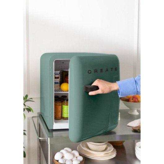 Frigorífico Retro Mini 48L ECO Friendly Verde/Negro F