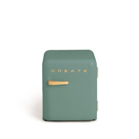 Create Frigorífico Mini Retro 48L ECO Friendly R600a Verde/Madera F