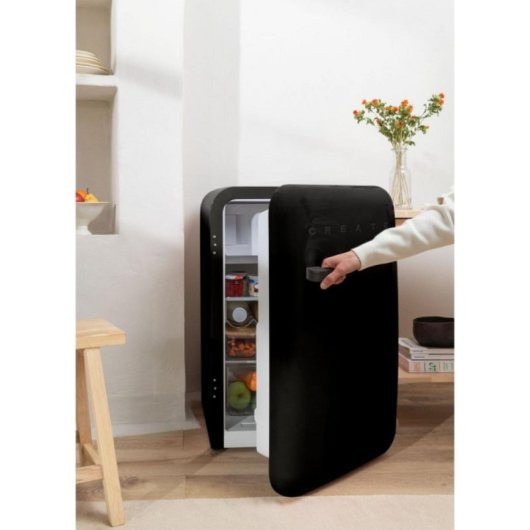 Create Frigorífico Mini Retro 107L Eco Friendly Gas R600a Negro D