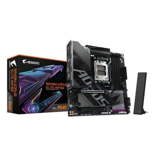 Carte Mère Gigabyte B840M Aorus Elite WiFi6E AM5 VRM 10+2+2 phases DDR5 256GB