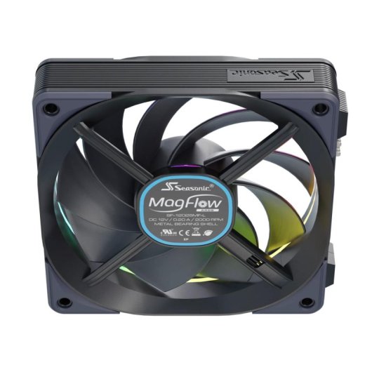 Ventilador Seasonic MagFlow 1225 ARGB PWM 2000RPM 12cm Negro FDB ARGB Universal