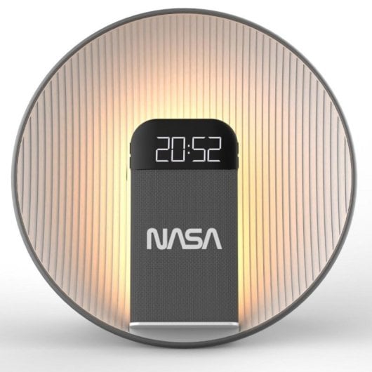 Despertador NASA SPC600 Bluetooth 5W Qi 15W Luz Amanecer Dual Alarma LED