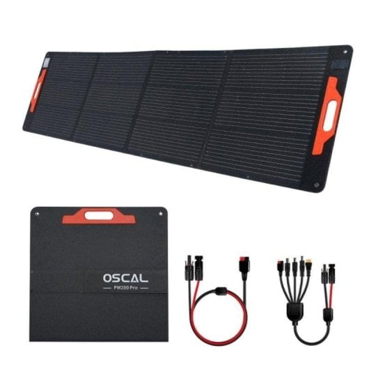 Painel Solar OSCAL PM200Pro 200W Multi-adaptador Dobrável Resistência IP67