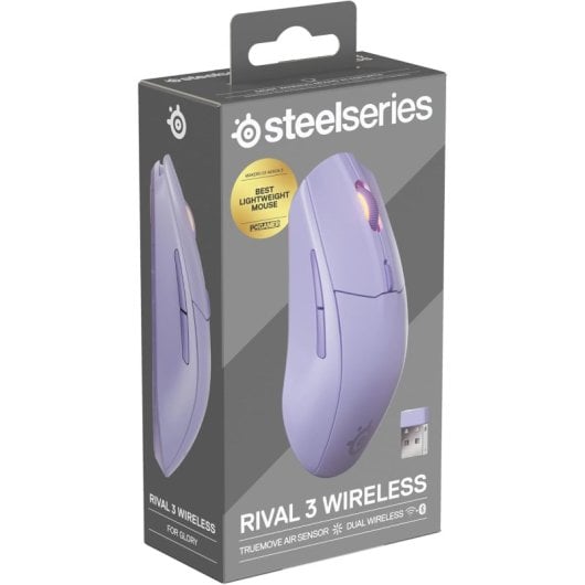 Maus STEELSERIES kabellos 18000 DPI 2,4 GHz Bluetooth beleuchtet Aqua