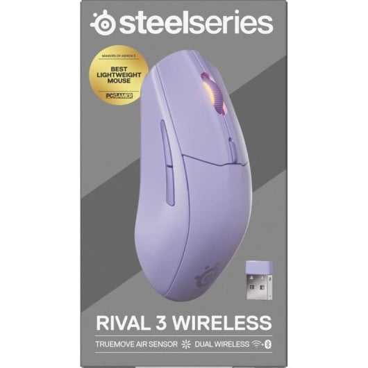 Maus STEELSERIES kabellos 18000 DPI 2,4 GHz Bluetooth beleuchtet Aqua