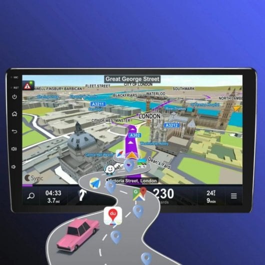 Reproductor Multimedia Klack 1 DIN Pantalla QLED 9" Android Auto CarPlay 6GB 64GB GPS