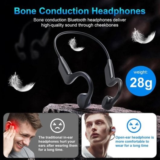 Auriculares Klack inalámbricos Bluetooth 5.3 conducción ósea resistentes IP55 ligeros