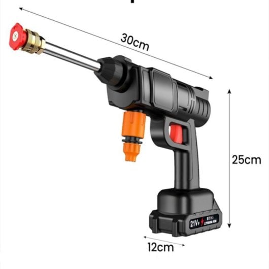 Pistola de Agua a Presión Klack Inalámbrica 300W 30Bar 3.5L/min Portátil Con Accesorios