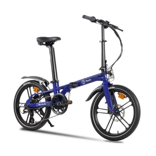 Bicicleta eléctrica YOUIN Marbella BK1350 plegable motor 250W frenos hidráulicos batería extraíble