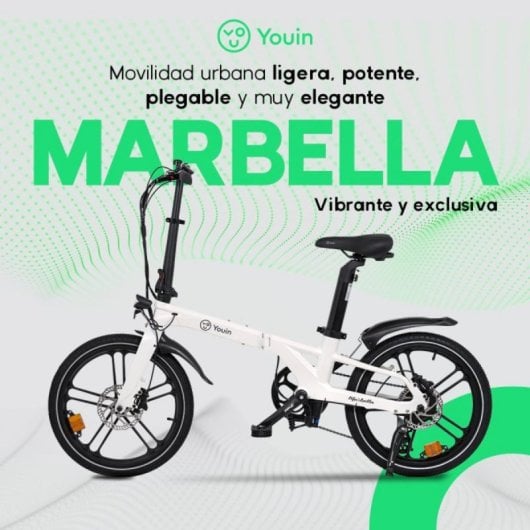 Bicicleta elétrica YOUIN Marbella BK1350 250W 7 velocidades Plegável 20”